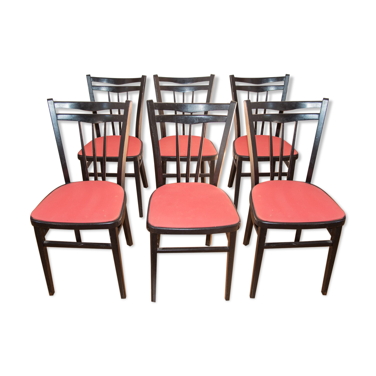 6 English bistro chairs 1973