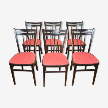 6 English bistro chairs 1973