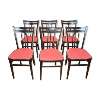 6 English bistro chairs 1973