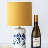 Italian Majolica Albarello table lamp, pharmacy, 19th century.