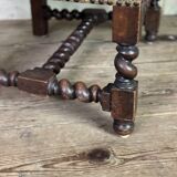 Carved walnut and tapestry armchair, late 17th century