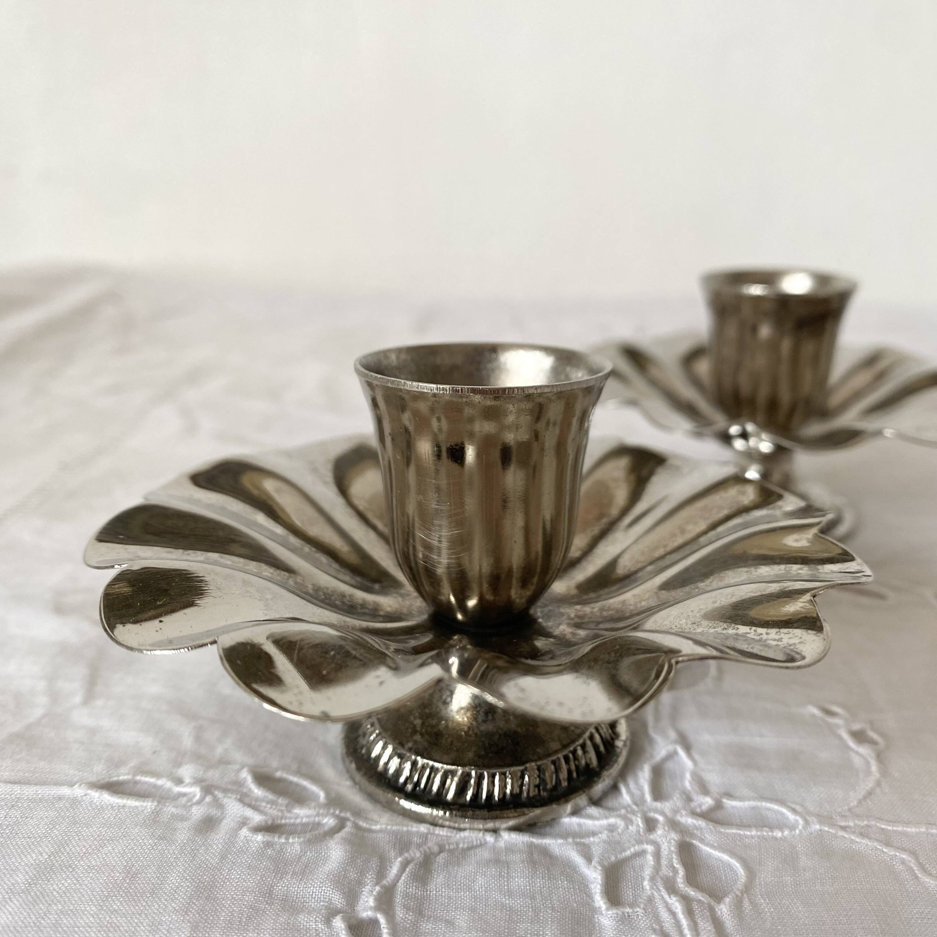 Vintage silver candlesticks