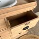 Furniture with 2 basins in raw wood