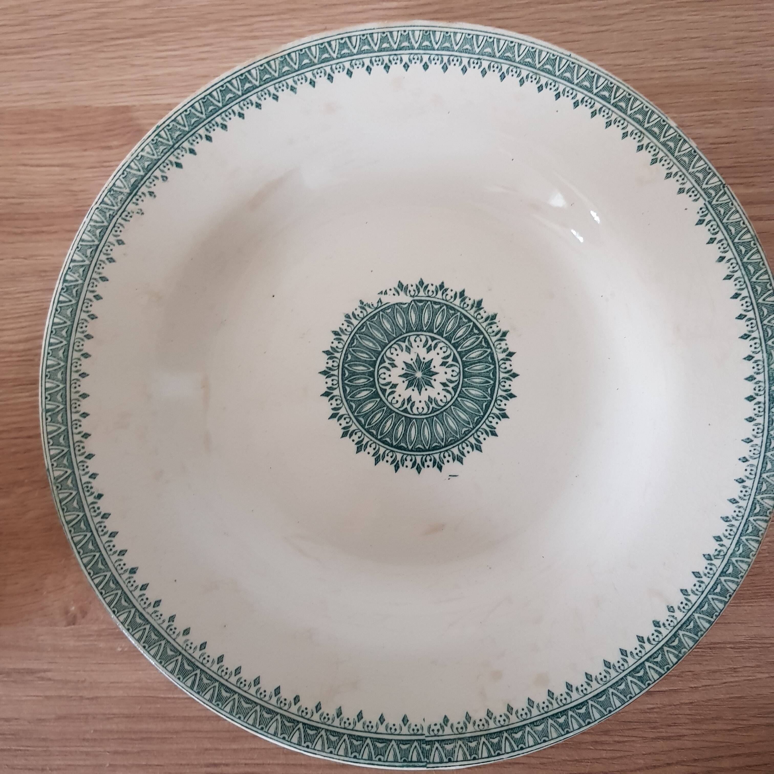 6 old Creil Montereau soup plates