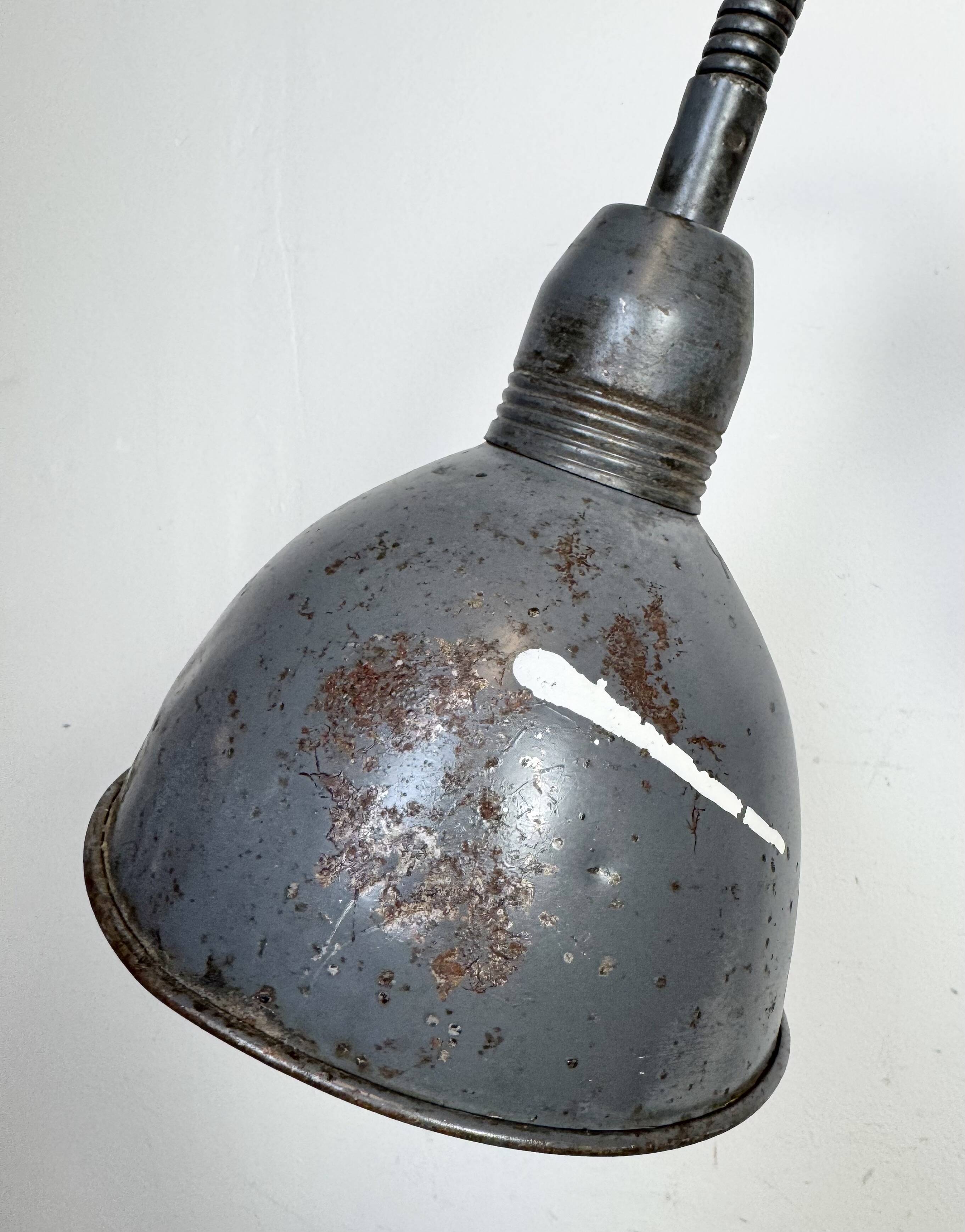 Grey Industrial Scissor Wall Lamp from Elektroinstala, 1960s