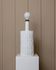 Vintage table lamp Tommaso Barbi - white ceramic, bamboo effect, Italy 1970s, handmade, Hollywood Regency style, retro bedside lamp.
