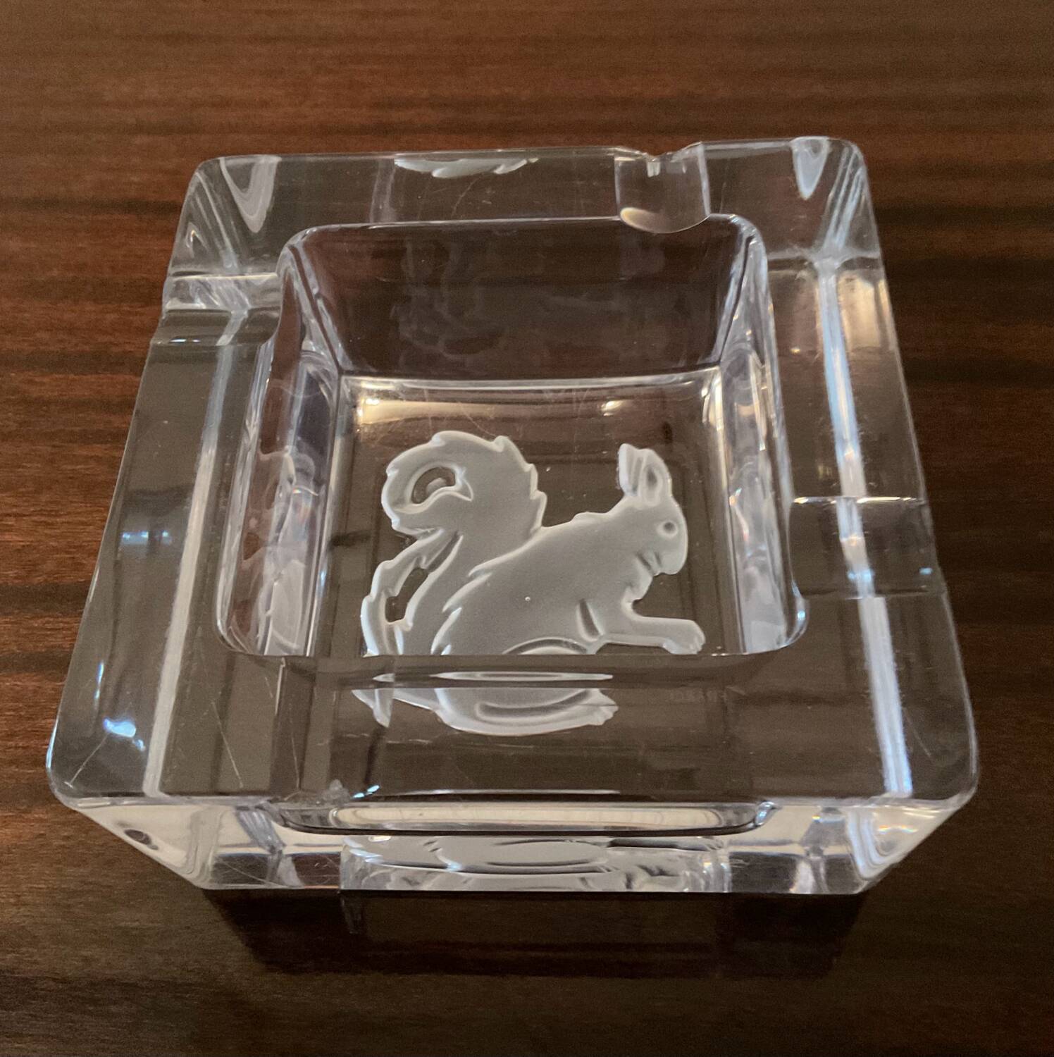 Vintage Sèvres crystal ashtray