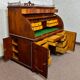 Large cylinder desk Louis-Philippe in mahogany and maple - 1840-1860