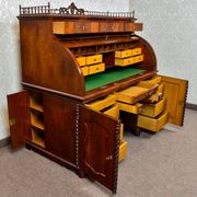 Large cylinder desk Louis-Philippe in mahogany and maple - 1840-1860