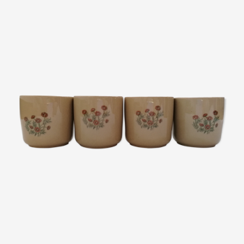 Lot of 4 old cups espresso coffee