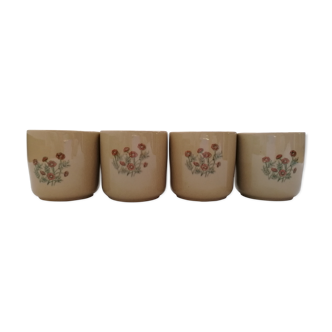 Lot of 4 old cups espresso coffee