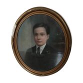 Old portrait of young man
