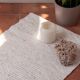 Handwoven recycled cotton rug - 40 x 60 cm