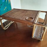 plateau rotin et bambou/table d'appoint