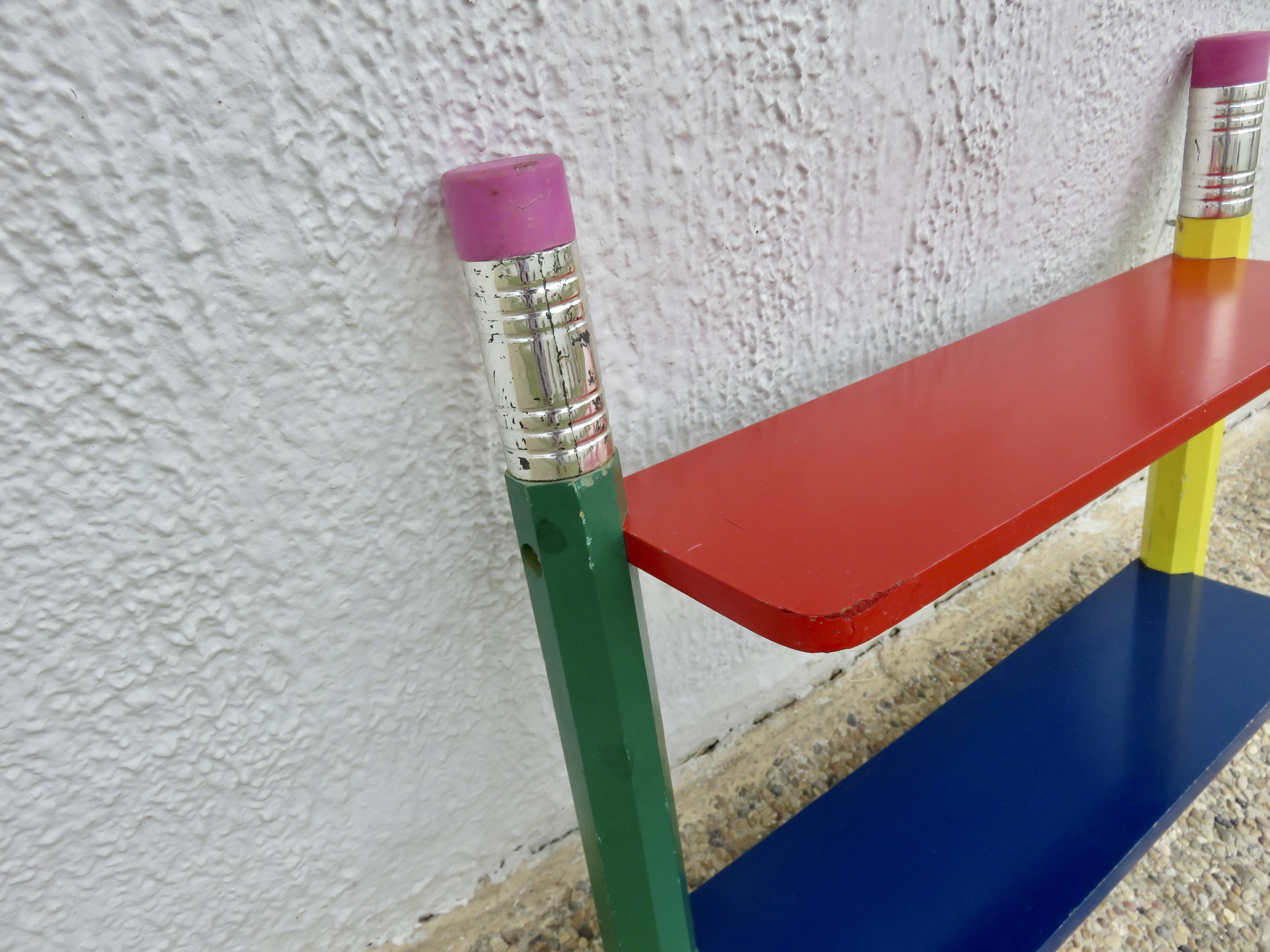 "Pencil" wall shelf designed by Pierre Sala, 1980