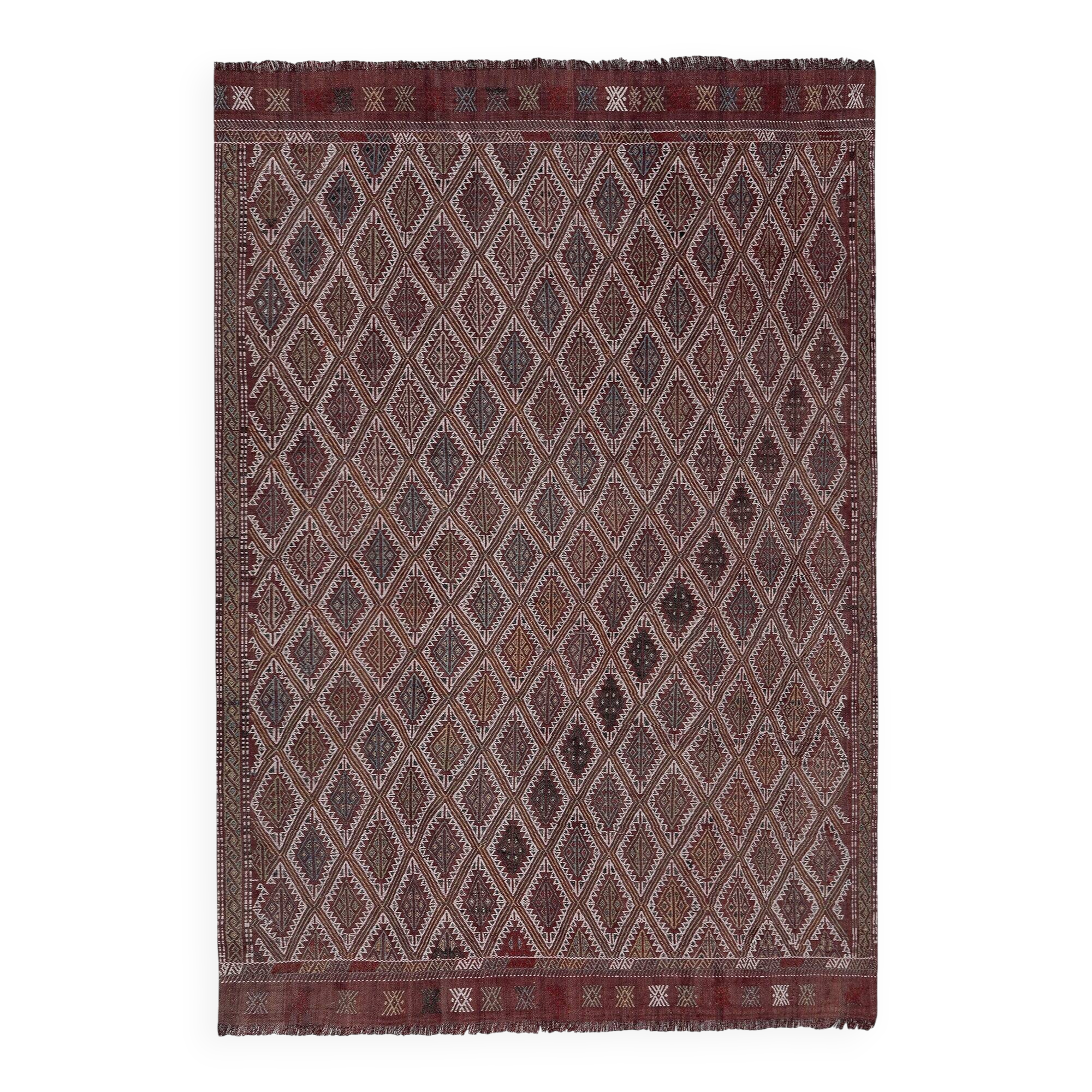Vintage Turkish rug handmade 147x218 cm