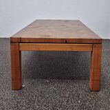 Large wood mosaic coffee table. Netherlands 1960s