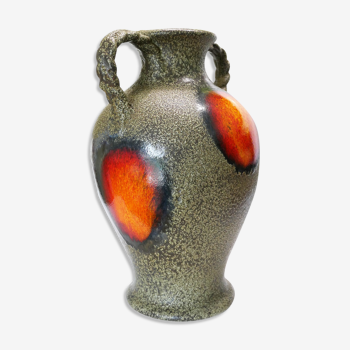 Vase 1960/70 flamed orange jasba