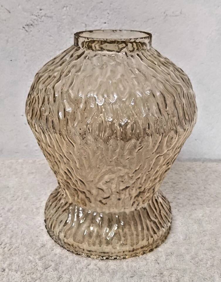 Vintage Amber Cut Glass Lampshade