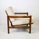 Fauteuil vintage en boucle beige, 1970