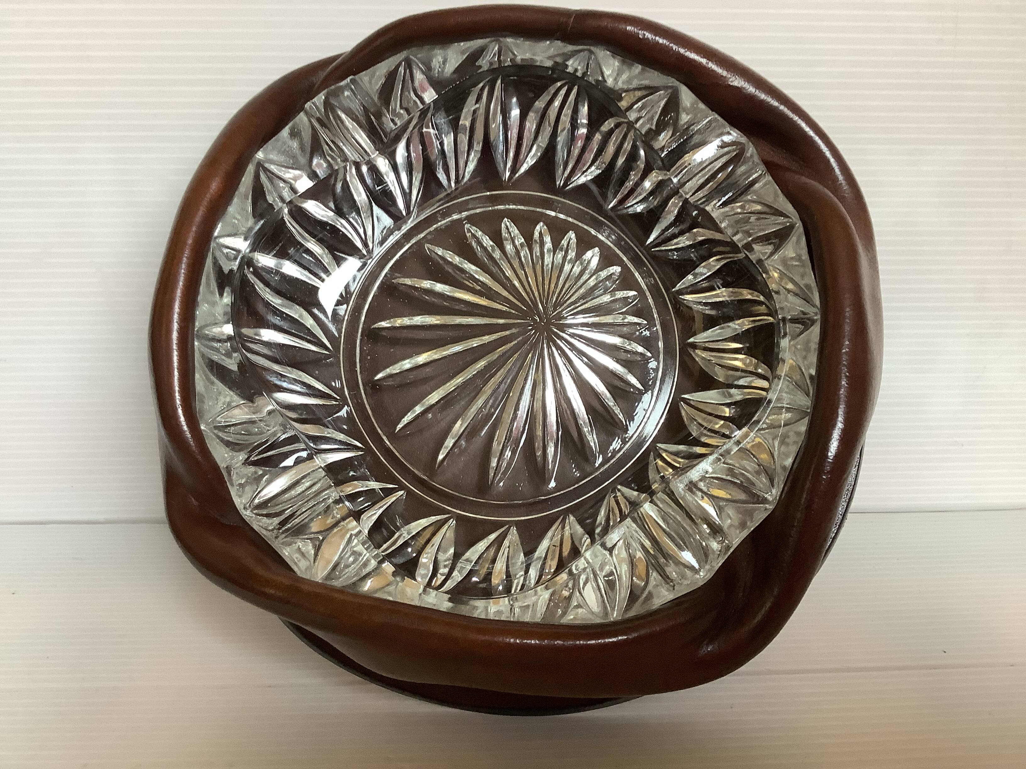 Cendrier vide poche en cuir Made in Italy