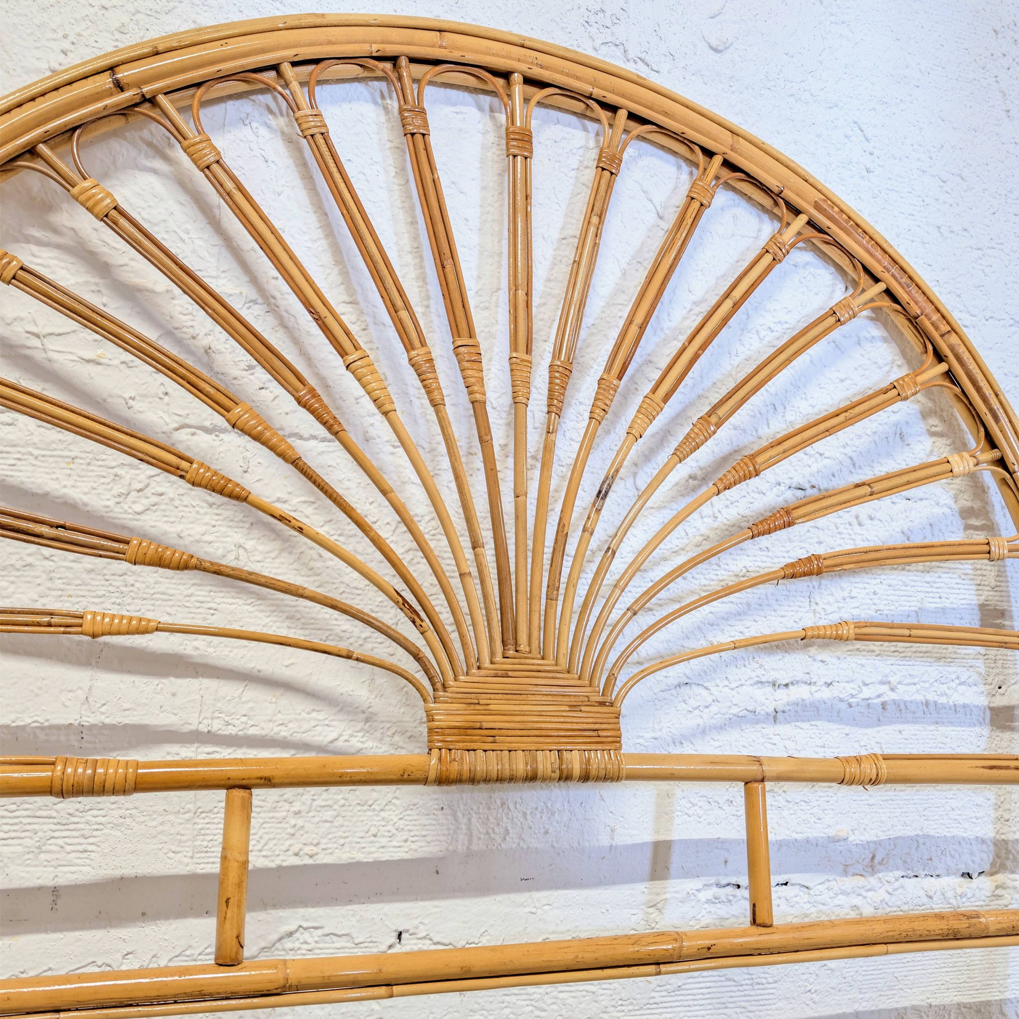 1970s rattan headboard