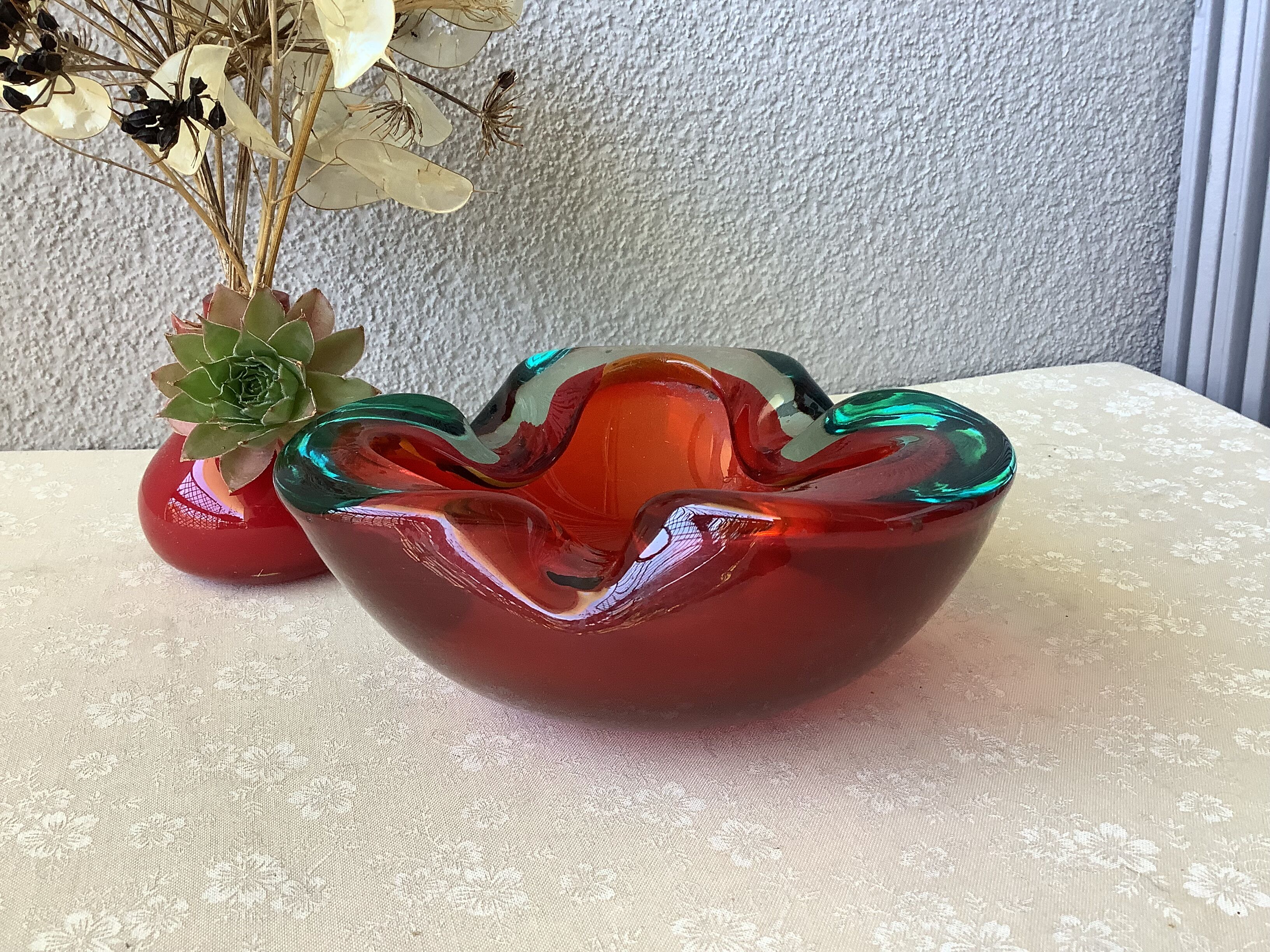 Cendrier Murano Sommerso vintage