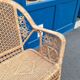 Peacock rattan bench
