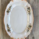 Plat oval fleuri