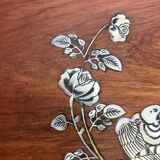 Wood and mother-of-pearl top