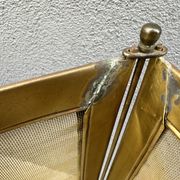 Antique brass fireplace screen from the 19th century by Bouhon Frères.