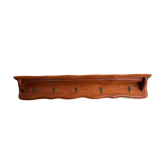 Wall-Mounted Coat Rack Rustic Wooden Shelf