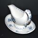 Sarreguemines U&C Flore sauce boat in earthenware with blue flowers