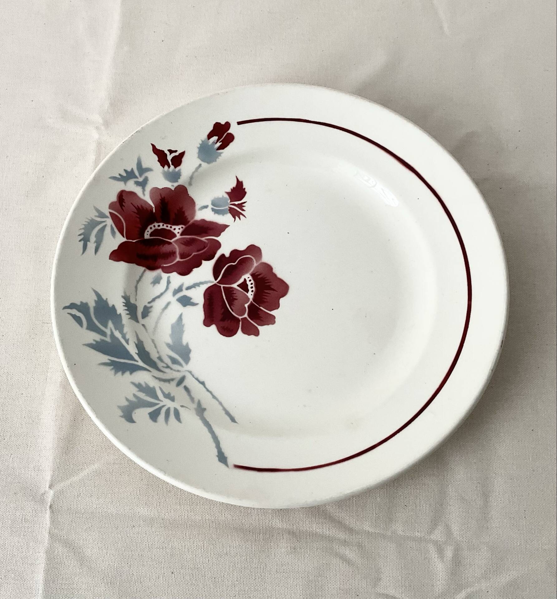 Large presentation plate Badonviller France model Elorn