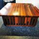 Table basse XL design vintage en bois exotique