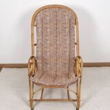 Fauteuil en rotin ancien, vintage