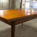 60's rectangular Scandinavian table with extension cords