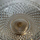 Vintage crystal and brass footed bowl