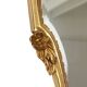 Miroir cranté en or classique Deknudt, biseauté, style Louis XVI, 94 cm