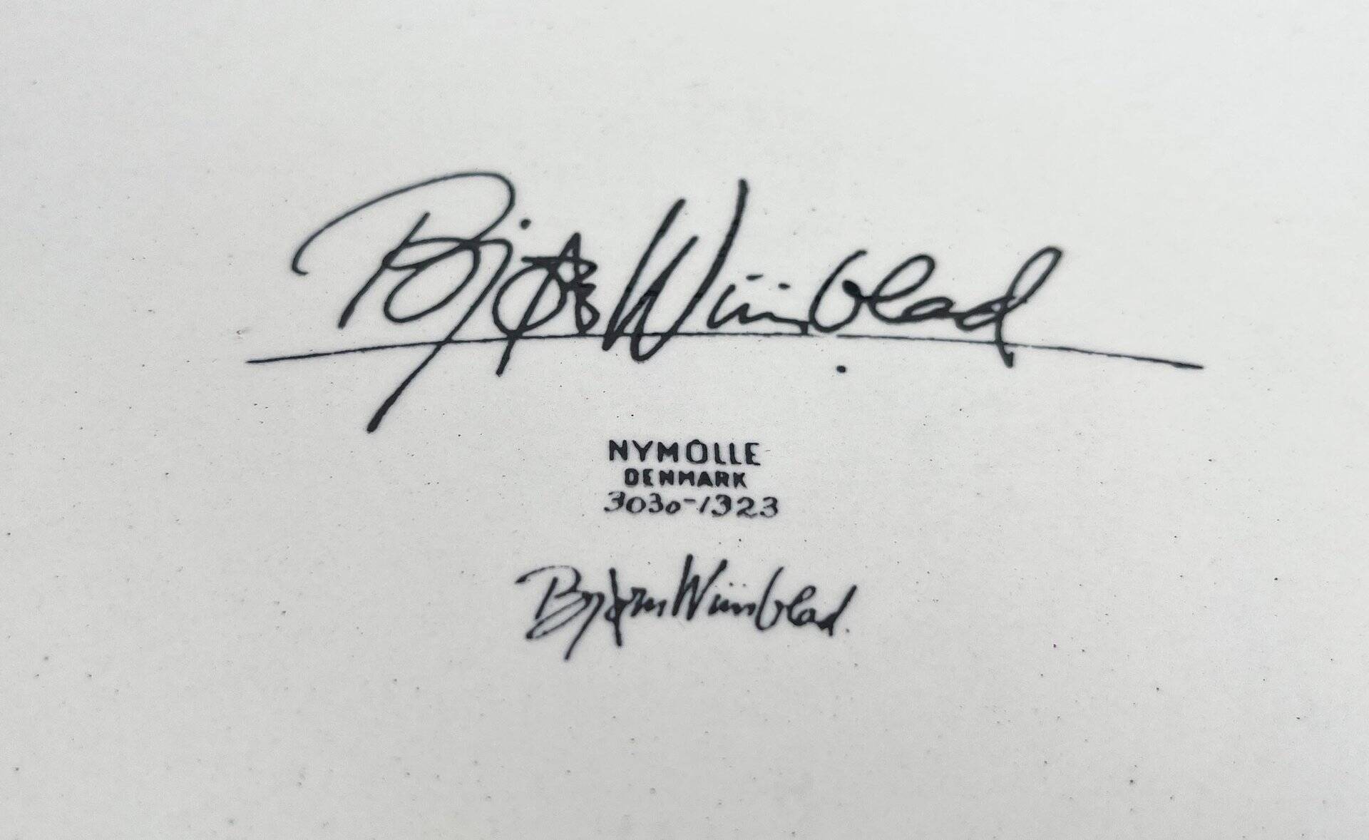 Danish Flora bowl mid-century by Bjørn Wiinblad for Nymolle, Denmark, 1960s.