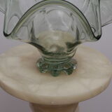 Basket-shaped glass basket