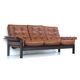 Vintage 3-seater leather sofa from the 60s