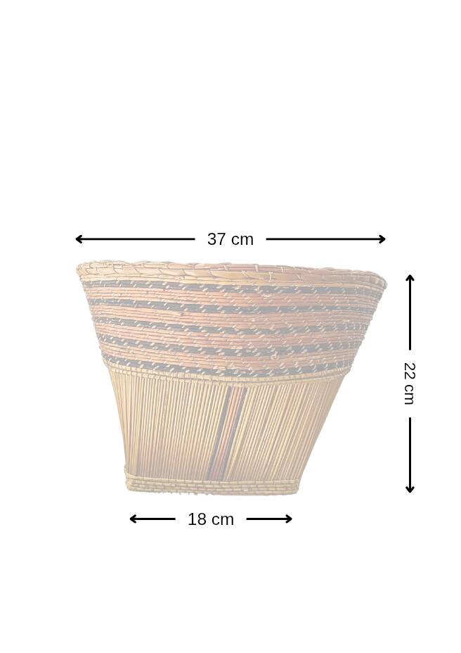 Vintage Mossi woven straw basket - Handicraft