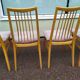 Lot de 8 chaises scandinave bois et tissu