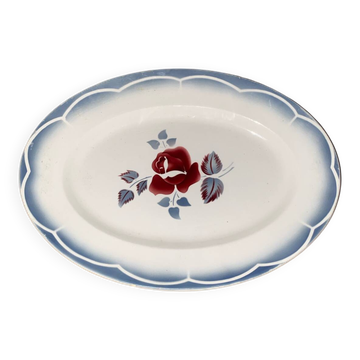 Grand plat de service ovale Digoin Sarreguemines modèle Magali.