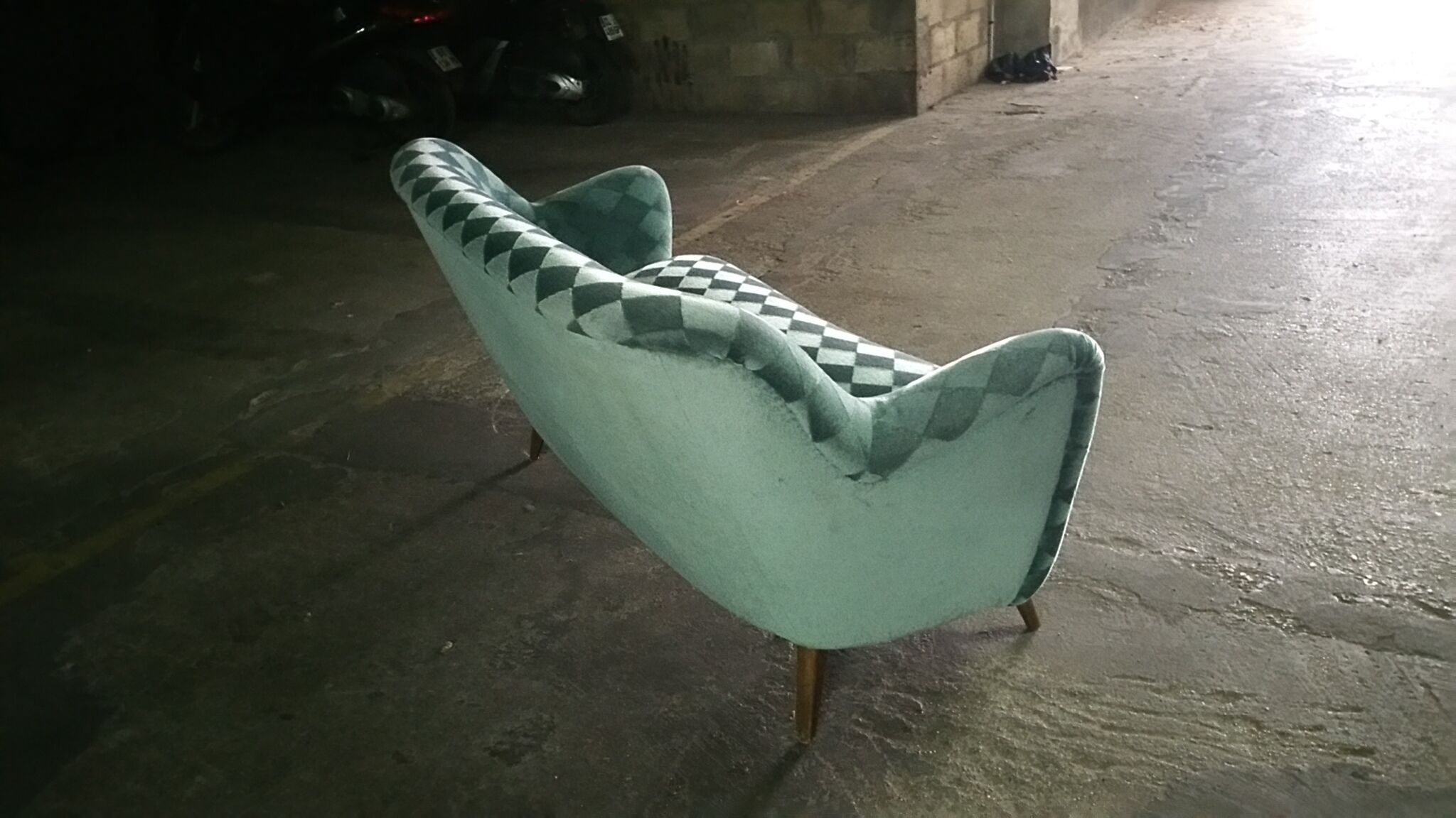 Sofa sofa 'Arc' club organic kidney years 50-60