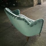 Canapé sofa "Arc" club organique rein années 50-60