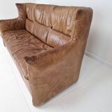 High Back Sofa By Gerard van den Berg for Montis in Cognac Leather, 1980's
