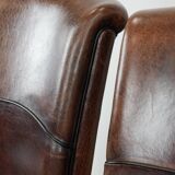 Set of 4 beautiful sheepskin dining chairs with character