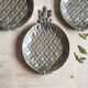 6 Vintage silver-plated table bowls with pineapple decor - 1960
